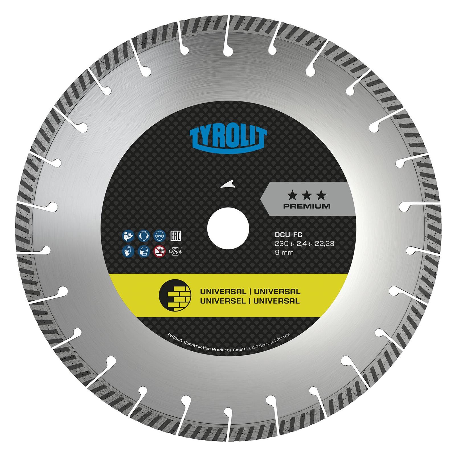 Tyrolit Trockenschnittsägeblatt DCU-FC 230x2,4x22,23mm trocken allgemeine Baumaterialien (474753)