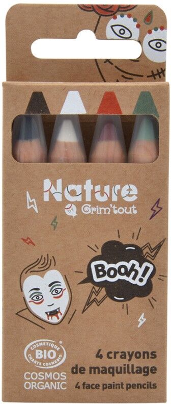Grim'Tout COSMOS ORGANIC - 4 crayons de maquillage - BOOH! Nature by Grimtout