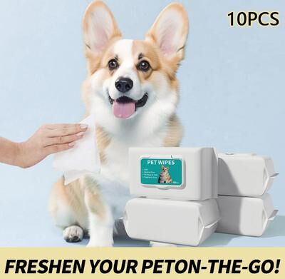 Happy Pet Pantry Pure Paws Pet Cleaning Wipes 10 Pack Pet Wipes, Dog Wipes & Cat Wipes For Fresh Daily Care Pure Paws Pet Cleaning Wipes 10 Pack Pet Wipes, Dog Wipes & Cat Wipes For Fresh Daily Care