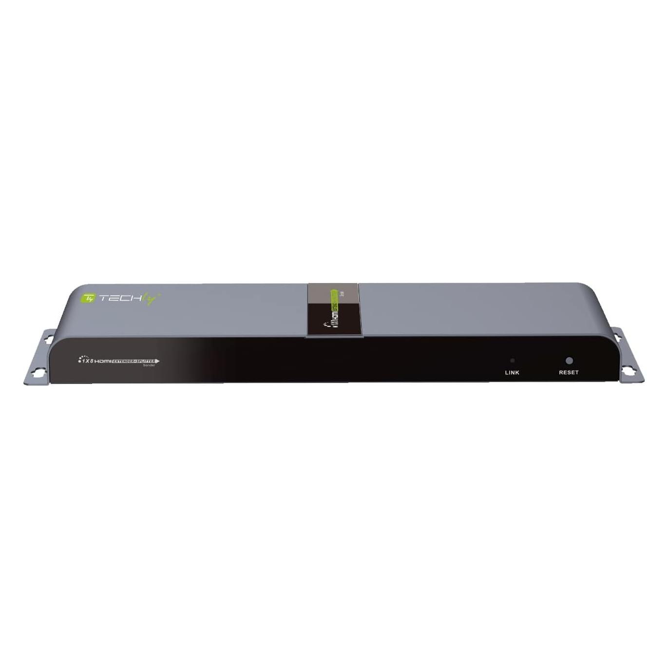 Techly HDMI 1x8 Extender Splitter over CAT6/6a/7 50m with IR pass-back (IDATA-EX-HL81TY)