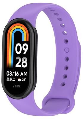 United Xiaomi Mi Band 8 Silicone Watch Band Soft Replacement Wrist Strap purple