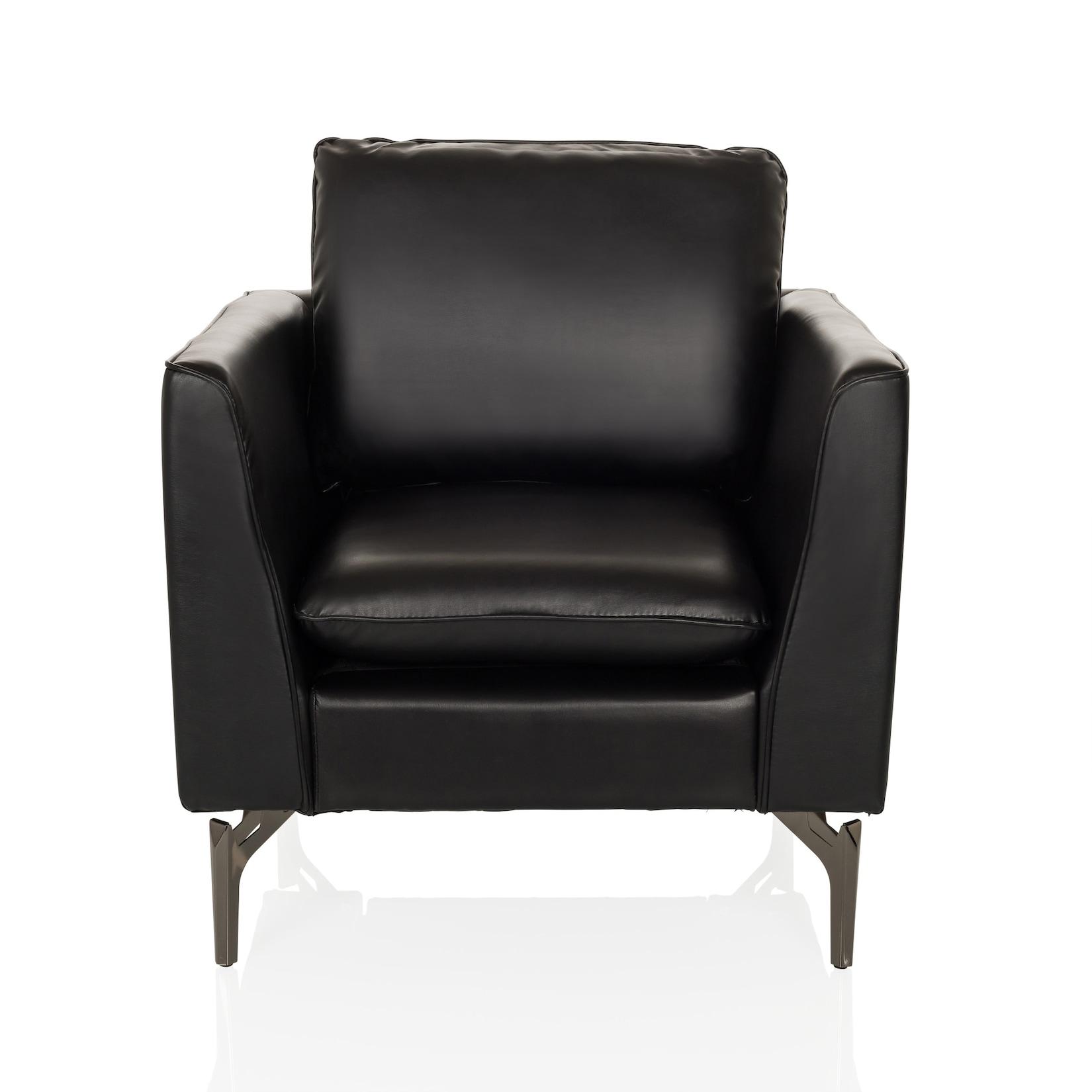 hjh OFFICE Loungesessel BAVERO Kunstleder mit Armlehnen