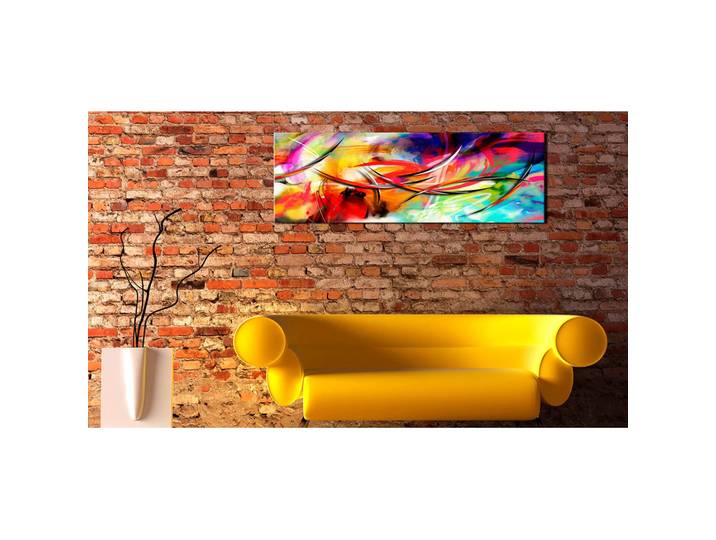 Tableau déco Dance of the rainbow Lin Multicolore 150 x 50cm