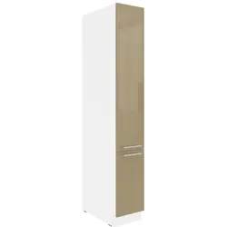 Küchen Apothekerschrank 30 cm LARA Cappuccino hochglanz Küchenzeile Küchenblock