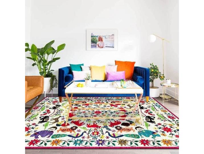 Tapis de Salon Moderne - Style Ethnique - Multicolore - 100x150cm