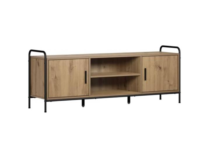 HGFDVCMR TV-Schrank 133x33x50 cm Lowboard Artisan-Eiche Holzwerkstoff Elegantes Lowboard aus Holzwerkstoff mit Stahlrahmen und Kippschutz für Wohnzimmer und Schlafzimmer.