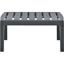 vidaXL Gartentisch Anthrazit 78x55x38 cm Kunststoff