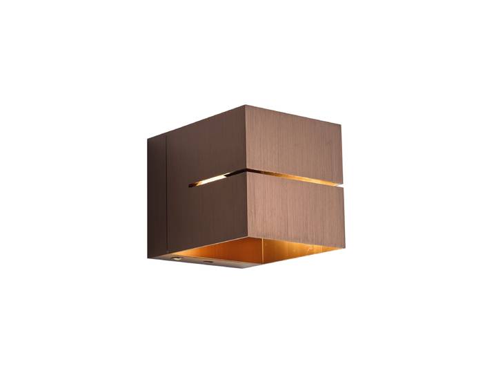 Applique murale moderne bronze foncé avec LED et variateur
