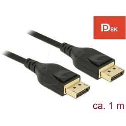 DELOCK 85658 - Kabel DisplayPort 1.4 Stecker > DisplayPort Stecker 8K 60 Hz, 1m