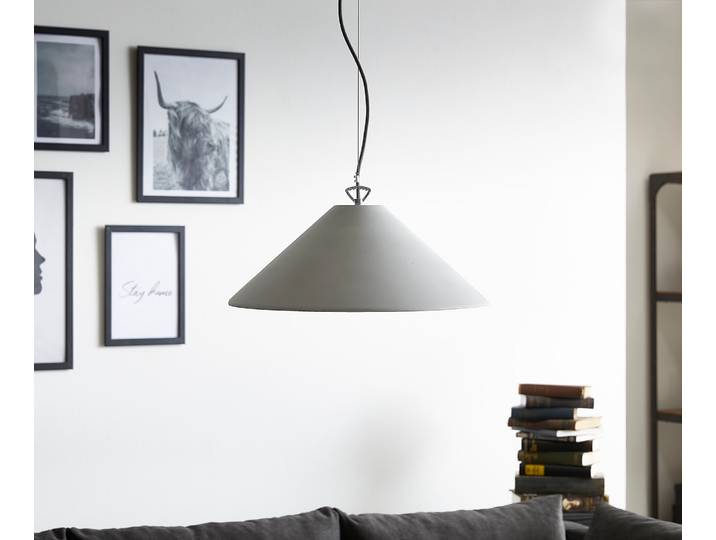 Lampe à suspension Fatua 40 cm béton 60 W lampe à suspension Pendentif lumineux