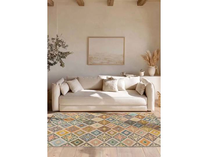 Tapis lavable ethnique multicolore 160x230 cm