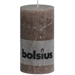 Stumpenkerze Rustik Shine 10cm Ø 5cm Rustikales Taupe