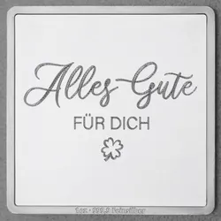 Silberbarren 1oz "Alles Gute" Gravurbarren quadratisch