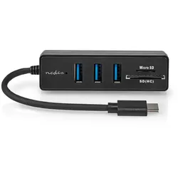 Nedis USB-Hub 1x USB-CTM 3x USB A Buchse - 5-Port port(s), USB 3.2 Gen 1, Stromversorgung über USB, 5 Gbps, SD & MicroSD