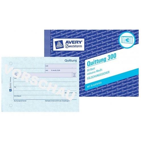 AVERY Zweckform Quittung, inkl. MwSt. Formularbuch 300