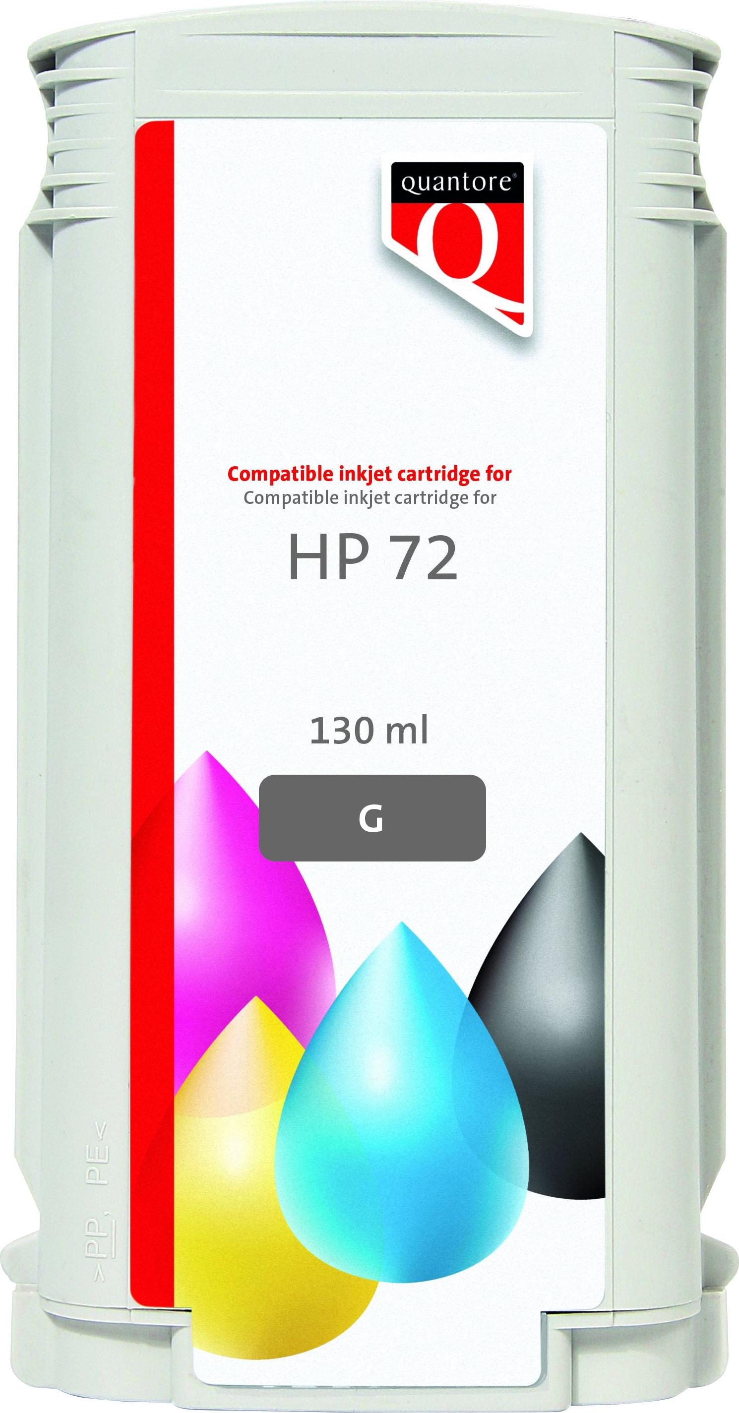 Quantore - Tintenpatronen-Alternative für 72 C9374A grau | 12 Stück