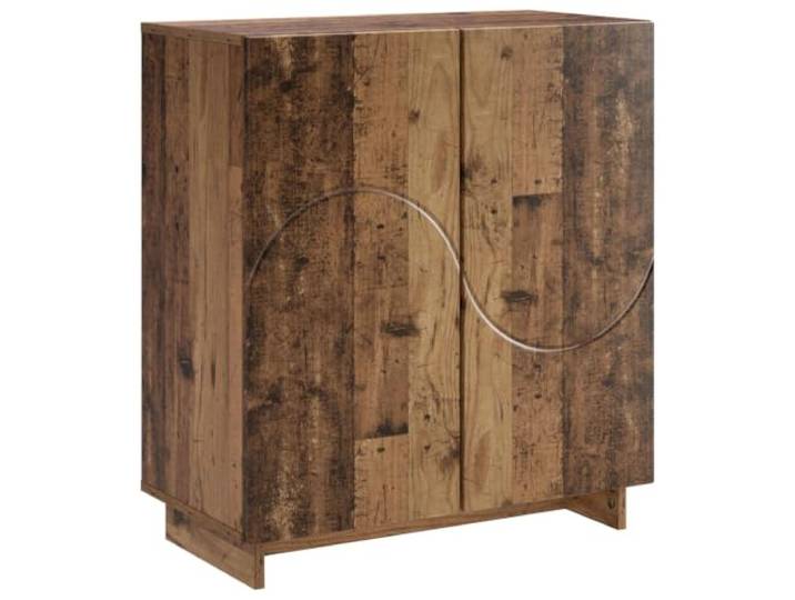Foknhdi Sideboard Kommode 2 Türen Altholz-Design 67x34,5x75 cm Kompakter Standschrank für Esszimmer und Schlafzimmer, bietet geschützten Stauraum hinter blickdichten Schwenktüren.