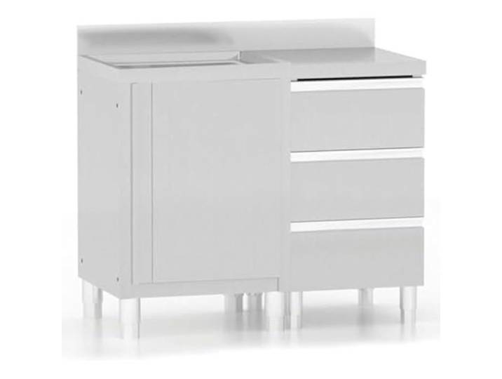 Armoire de Cuisine Commerciale - - Acier Inoxydable - 2x - 50x60x95-96 cm - Pieds Réglables