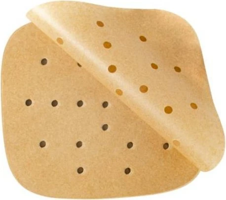 ScanPart Perforiertes Papier für Heißluftfritteusen 20 × 20 cm 100 Stück, 100 Stück
