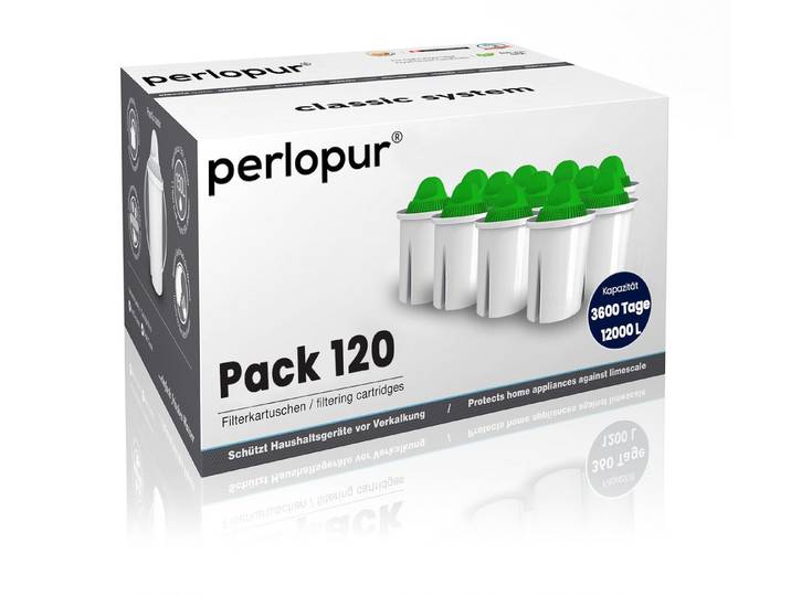 perlopur Kalk- und Wasserfilter Classic Filterkartuschen Alkaline Pack 120