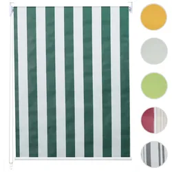 Rollo HWC-D52, Fensterrollo Seitenzugrollo Jalousie, 90x160cm Sonnenschutz Verdunkelung blickdicht ~ grün/weiß