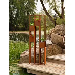 Badeko Pflanzregal „Lazise“ in Edelrostoptik 57 cm breit