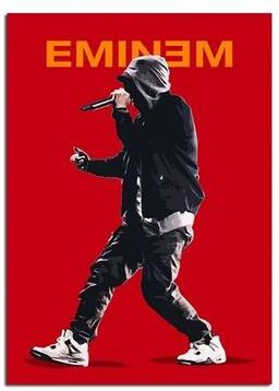 Uplift Treasures Eminem Rap Star Canvas Poster Wall Art 15 7.87 11.81 In Noframe