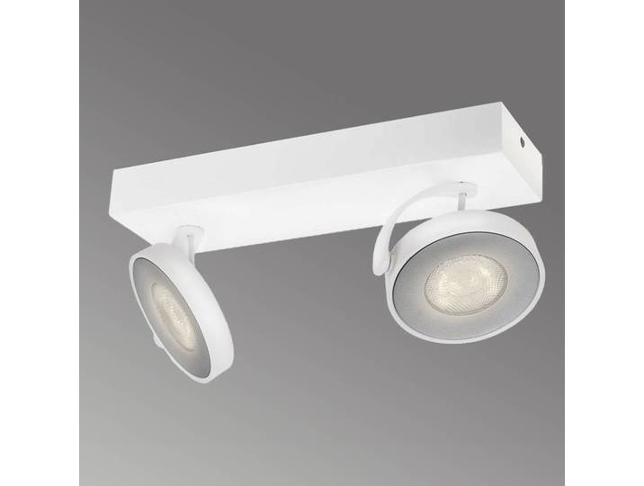 Philips Clockwork LED-Deckenstrahler weiß 2-flg. Clockwork, dimmbar, weiß / opal, für Wohn- / Esszimmer, Metall, Modern, LED Deckenlampe