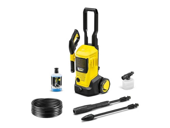 Kärcher Nettoyeur Haute Pression K 5 FJ\, Pression max 145 bar\, Débit 500 l/h\, Surface 40 m²/h\, Filtre à Eau\, Poids 6.3kg\, Pistolet & Flexible Haute Pression\, Rotabuse\, Lance Vario Power\, Buse à Mousse