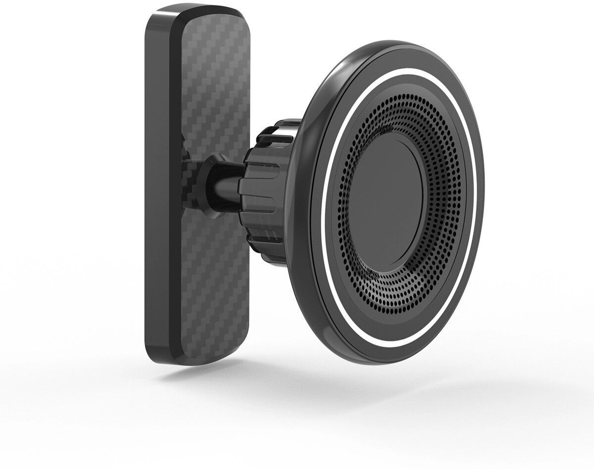 INF Schwarze beidseitig magnetische Handyhalterung mit 360-Grad-Drehung und Magnetplatte