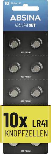 Absina Knopfzelle AG3 1.5V 10 St. Alkali-Mangan