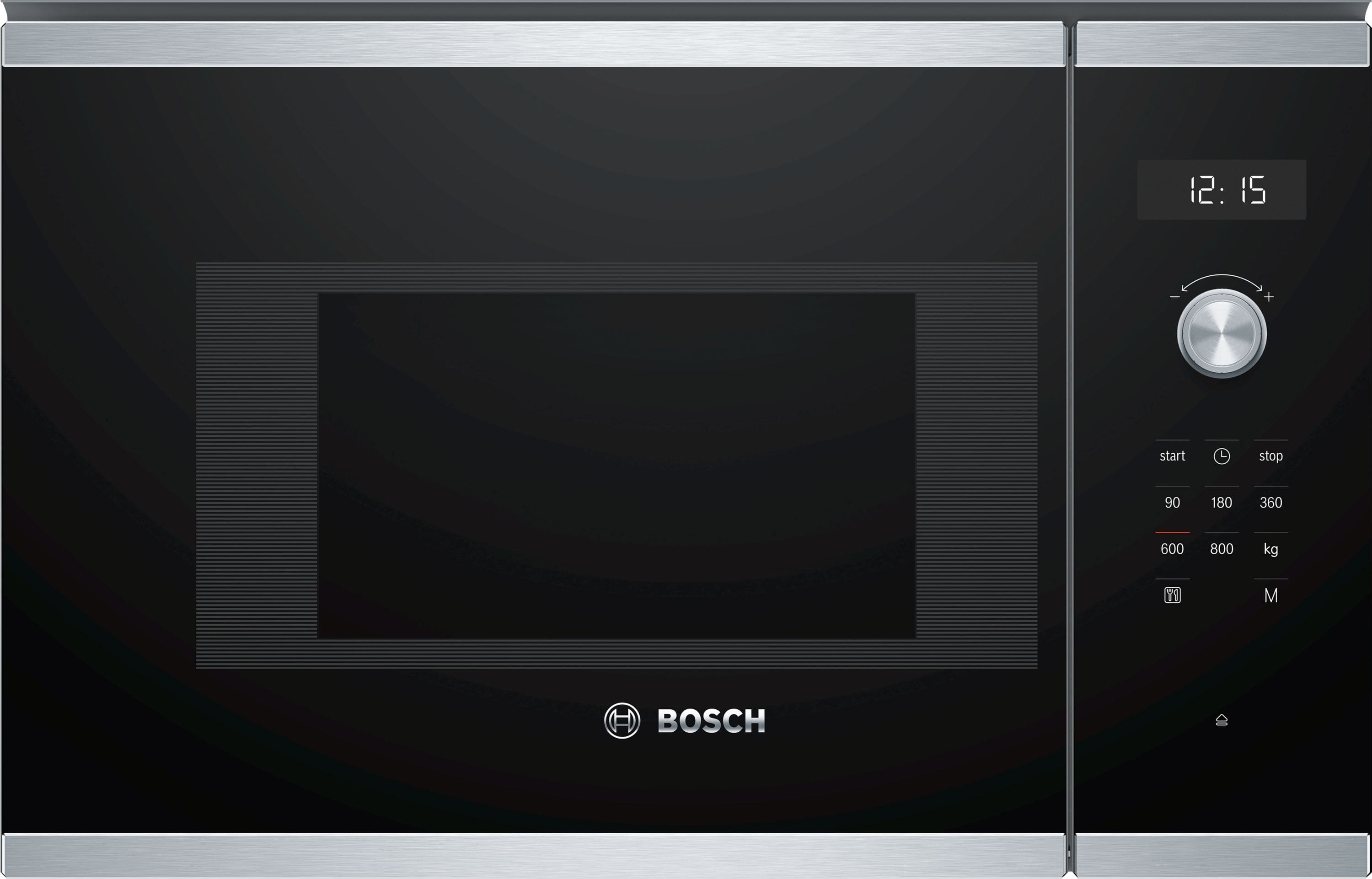 Bosch Serie 6 BFL524MS0 Einbau-Mikrowelle 800 W Größe: klein 5 Stufen (Schwarz, Edelstahl)