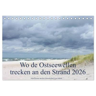 Wo de Ostseewellen trecken an den Strand 2026 (Tischkalender 2026 DIN A5 quer), CALVENDO Monatskalender
