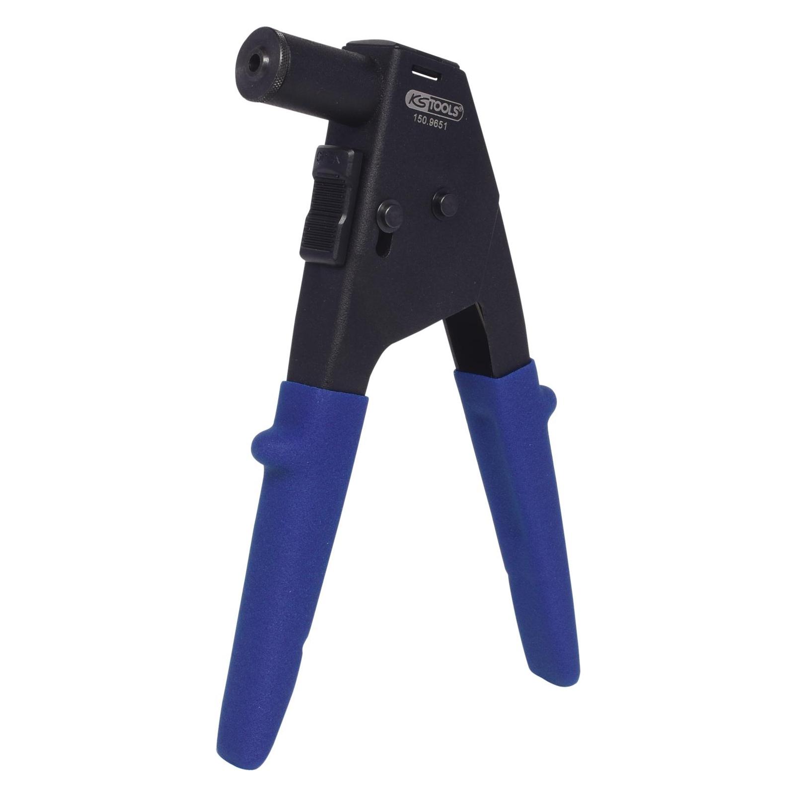 KS Tools Kunststoff-Nietzange, Gummihandgriffe, Metalldruckguss (3 - 6 mm) (150.9651)