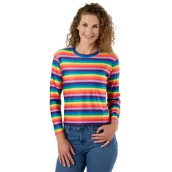 Langärmeliges Ringelshirt "Regenbogen" unisex