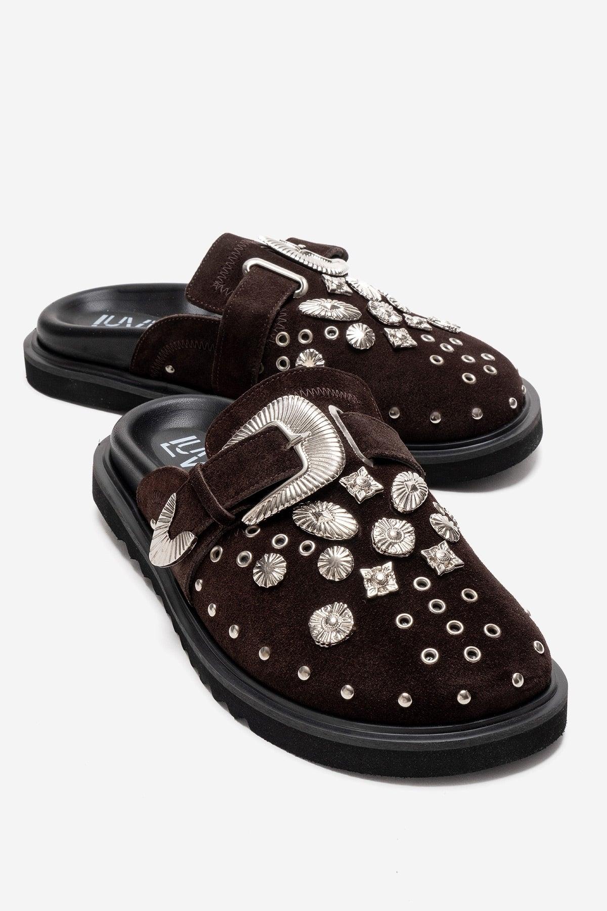 Maril Leder Schnallen Sandale