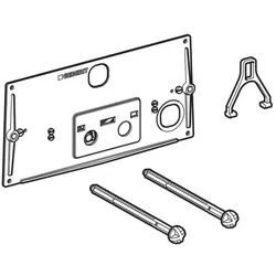 Geberit Schutzplatte versetzt, 241013001 zu Twinline UP-SPK 12cm