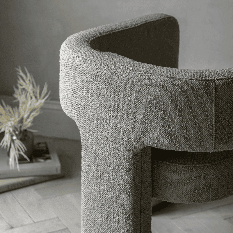 Camden Cream Boucle Curved Back Accent Chair