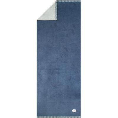 Saunatuch EGERIA "BEN", blau (blau rock), B:75cm L:200cm, Frottier, Obermaterial: 100% Baumwolle, Handtücher, 75x200 cm Doubleface