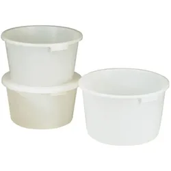 Craemer, Zubehör Lagereinrichtung, Bottich 85 l HD-Polyethylen weiss mit Griffmulden Ø 628 mm Höhe 385 mm