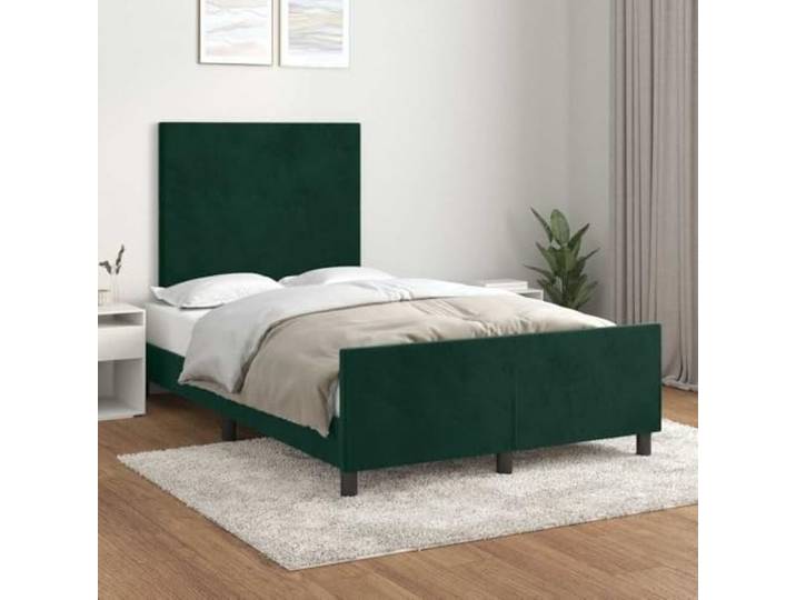YNGBHFNOP Samt Höhenverstellbar mit Kopfteil 120x200 cm Grün Bettgestell ohne Matratze Dunkelgrün 120x200 cm Samt mit verstellbarem Kopfteil und Lattenrost Stabil Luxus Design