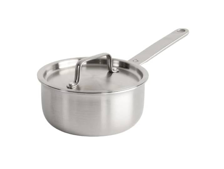 Gastrotools Edelstahl Stieltopf 1,5 L – 5-Ply – CoolGrip-Griff Gleichmäßige Wärmeverteilung Für Induktion PFAS- & beschichtungsfrei Profi-Kochgeschirr Hergestellt in Italien