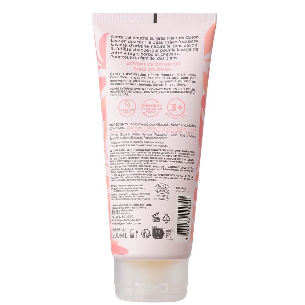 MKL GEL DCH FL Coton BIO 200Ml x2 2x200 ml Set