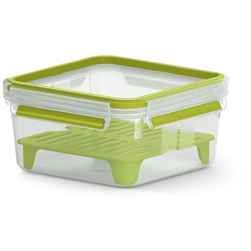 emsa Lunchbox CLIP & GO XL transparent, grün 1,3 l, 1 St.