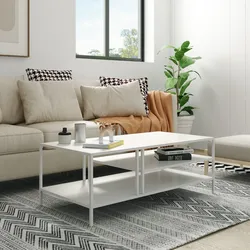 Couchtisch Kumlinge 40x110x55 cm Weiß [en.casa]
