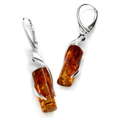 Paar Ohrhänger OSTSEE-SCHMUCK "Ostsee-Schmuck Ohrhänger Samara Ohrhänger Samara", weiß, Ohrringe, Damen, 46 x 10mm, Silber 925 (Sterlingsilber)