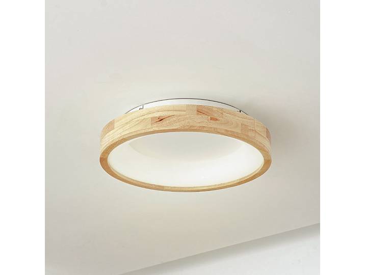 Samvel LED Deckenleuchte Ø40 Holz - Lucande - Esszimmer - Modern - Einflammig