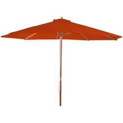 Décoshop26 - Gartenschirm Sonnenschirm Durchmesser 3m Polyester/Holz terrakotta farben 04_0008013 04_0008013
