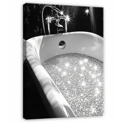 BILDER Abstrakt Schwrz weiß Modern Badezimmer 60x40