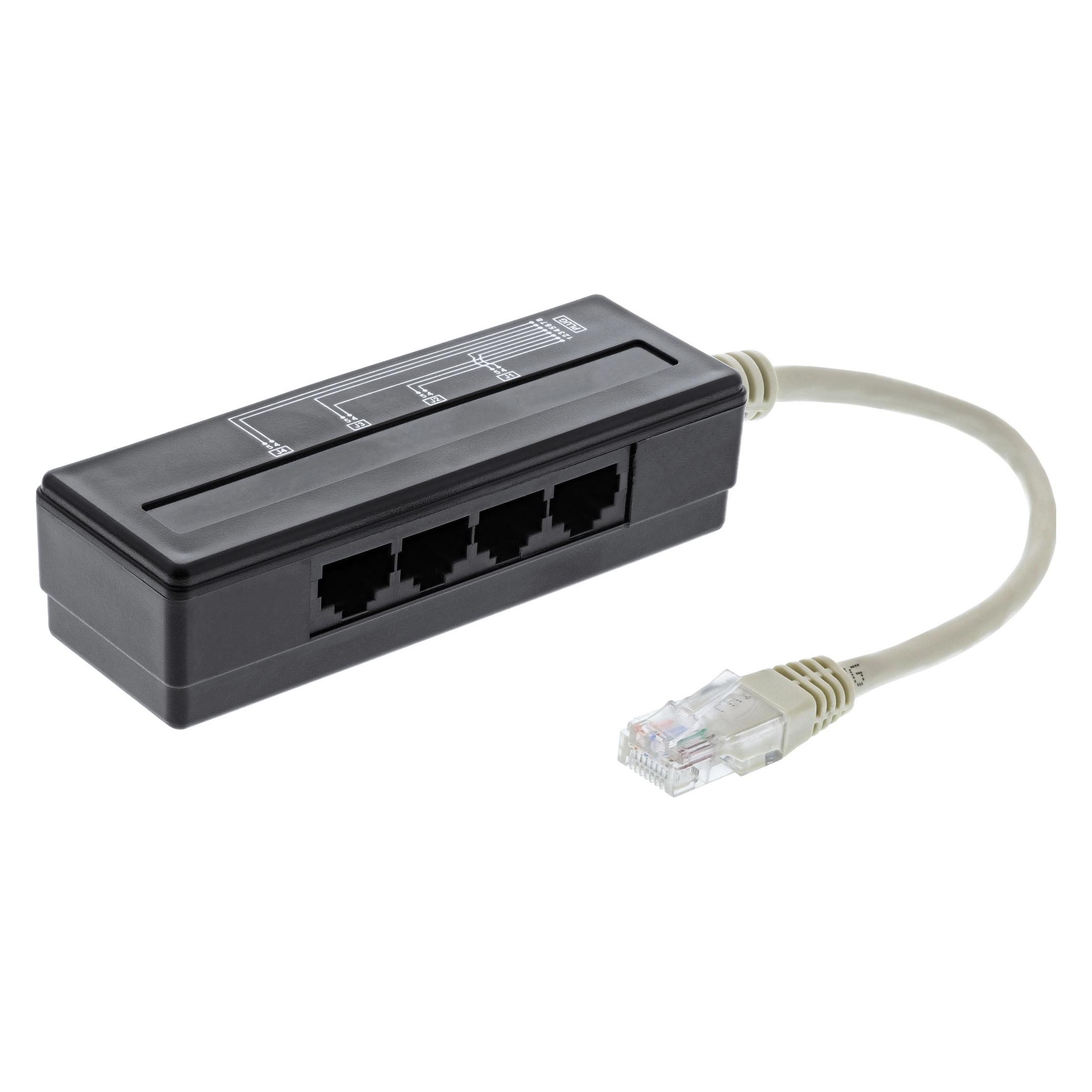 InLine 4-fach Telefon Port Splitter (69995A)